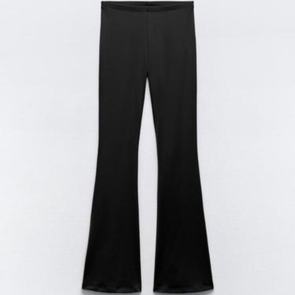 Zara Women Matching Polyamide - Flared Pants & Ruched Crop Top - Medium - Picture 3 of 9